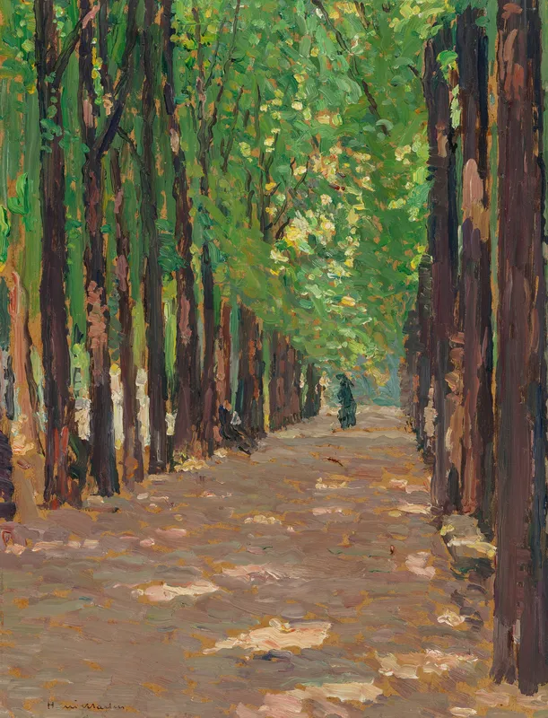 Une allée dans le Parc du Château de Versailles by Henri Martin